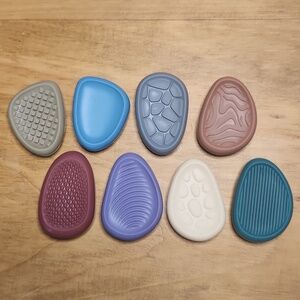 Fidget Worry Stones (Silicone) Set Of 8